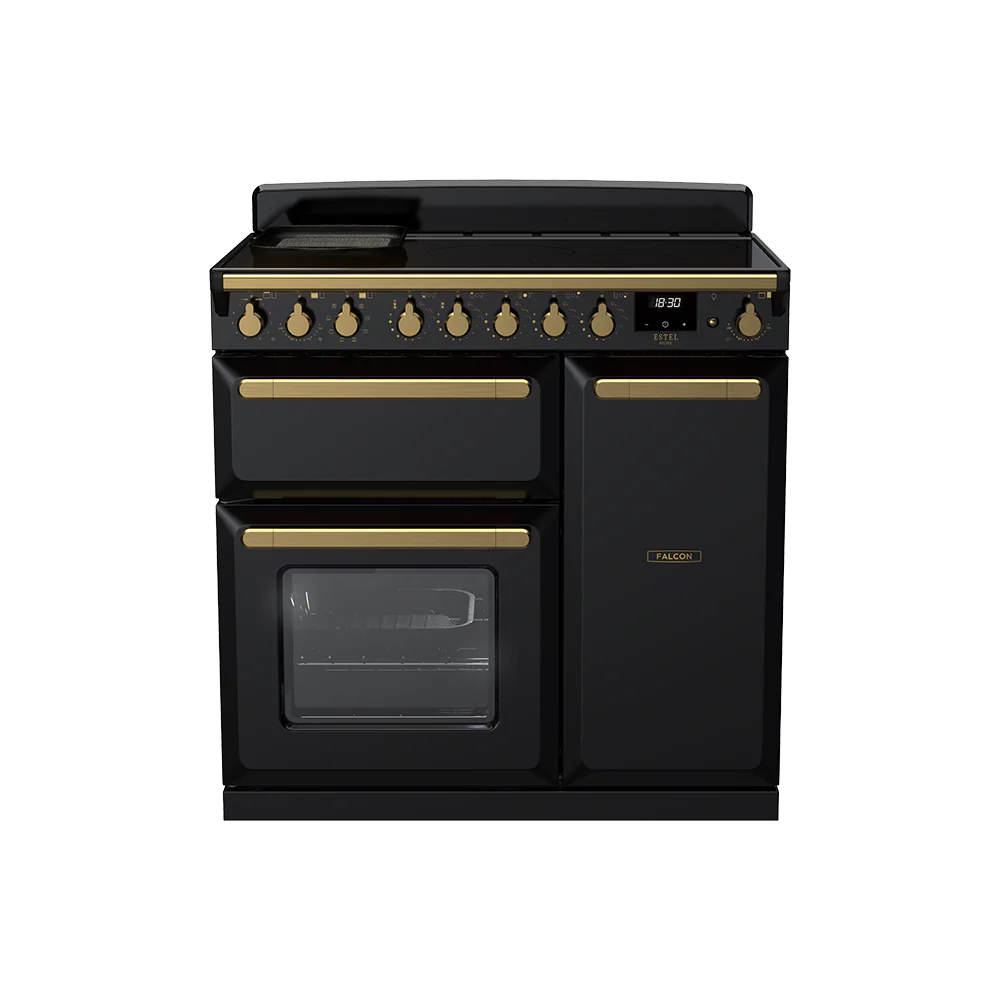 Falcon_Estel_Deluxe_90_Induction-Black-Antique_Brass-Front_viewp